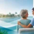Multiple sclerosis patient support with caregiver by the seaside representing MS care and neurological wellness