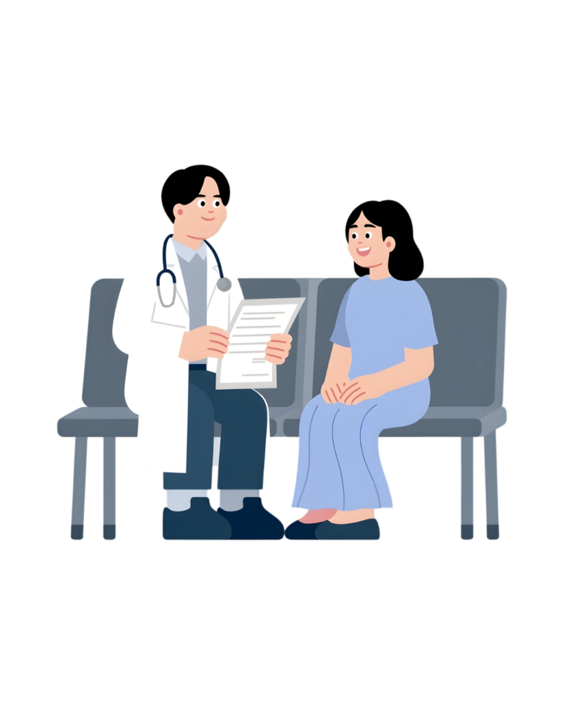 Doctor discussing AIDS Symptoms and Marijuana and Cannabis Treatment for AIDS during a patient consultation.