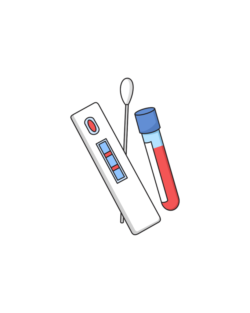 Blood test illustration used to diagnose AIDS Symptoms before starting Marijuana and Cannabis Treatment for AIDS.
